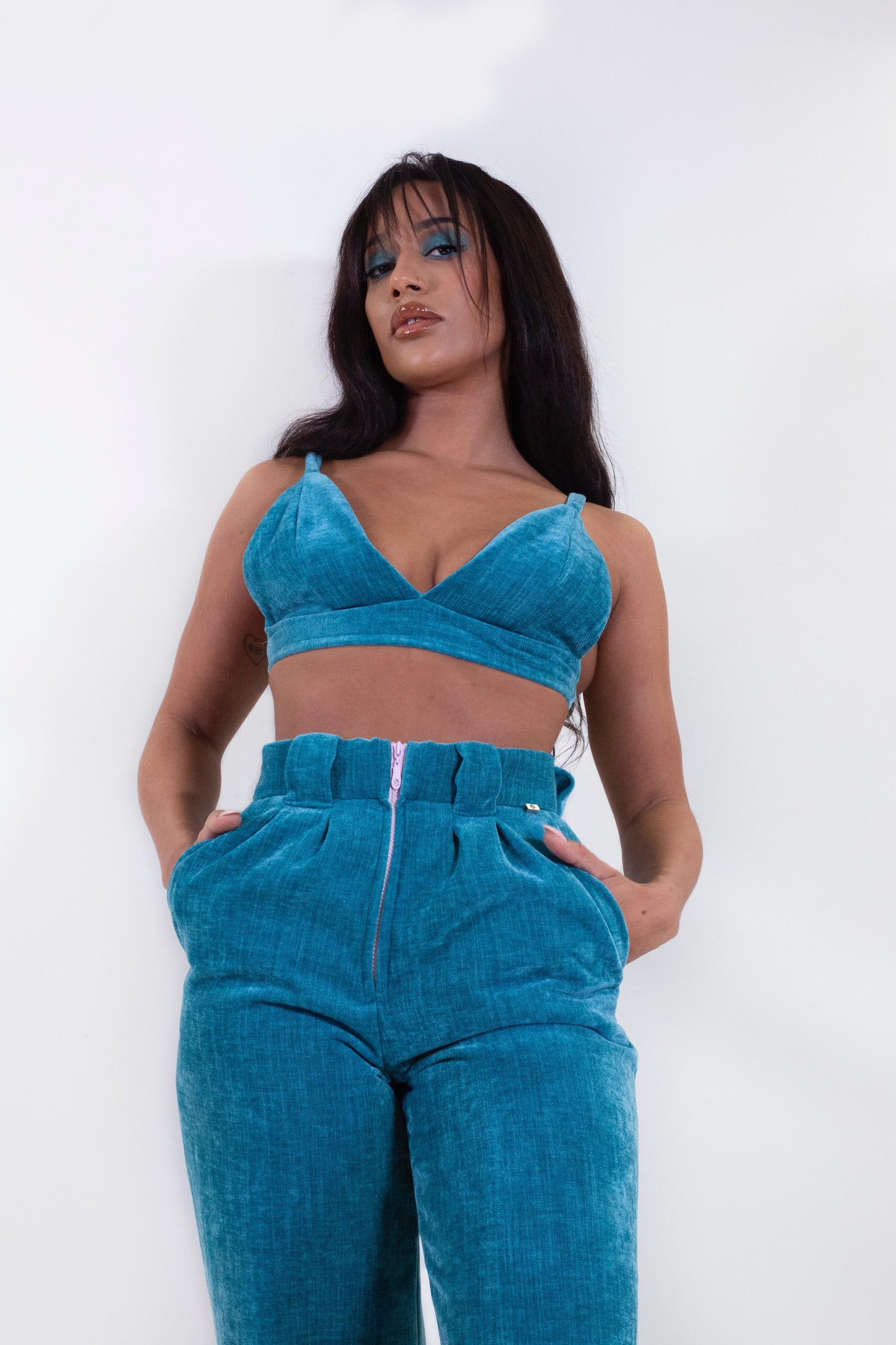 Dakini Blue Velvet Trousers